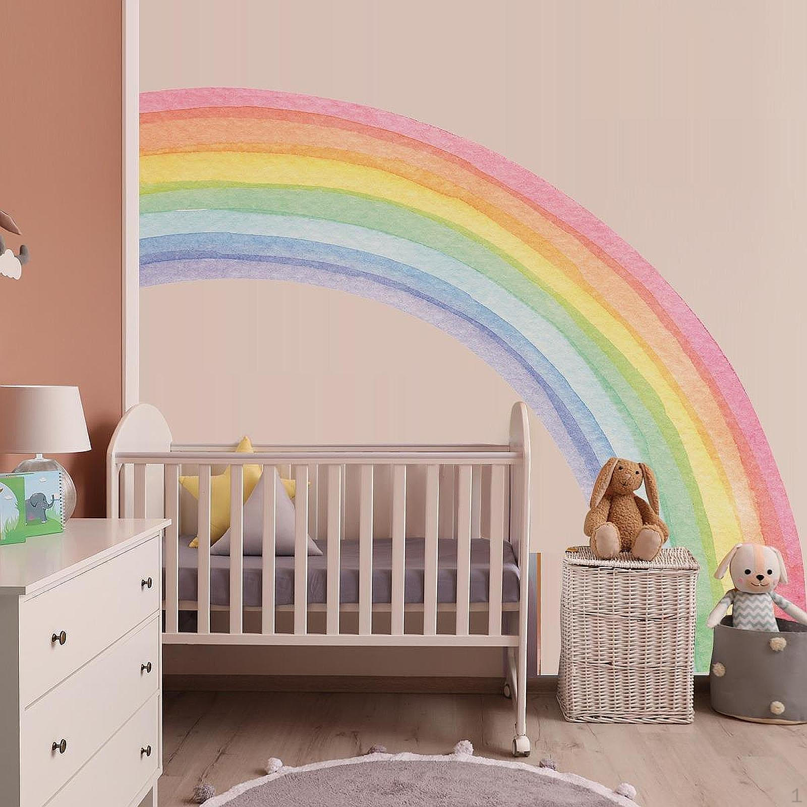 

Large DIY Pastel Rainbow Wall Sticker Kit Decoration Self Sticky Peel and Stick for Children