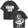 Anime Vinland Saga Thorfinn I Have No Enemies Vintage Washed T Shirt Mens Women Manga Casual Oversized Tshirts Male Streetwear