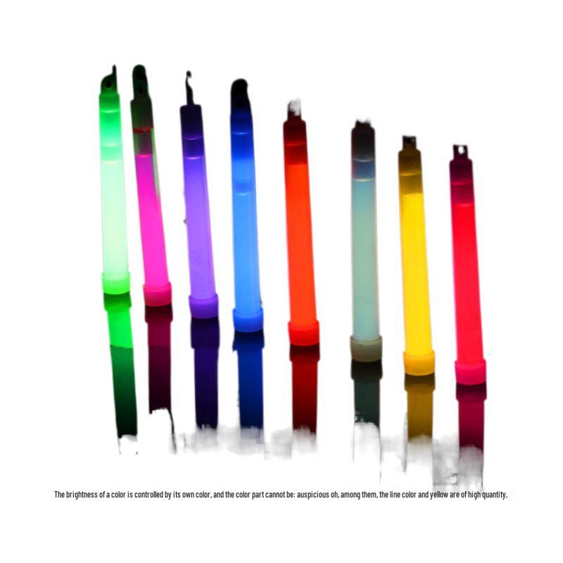 6-Inch Glow Stick with Hook, 8 Colors for Camping, Emergency Lighting, Party Favors, Concerts