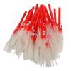 30pcs Luminous Squid Skirts Soft Artificial Octopus Luminous Bait for Saltwater Freshwater Red