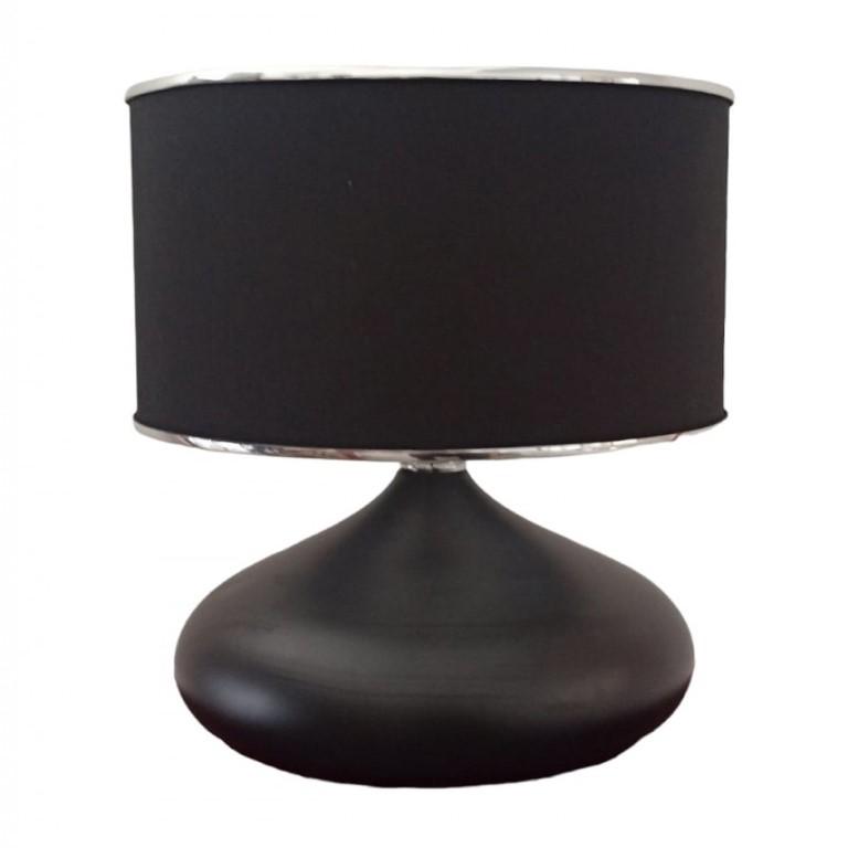 

Абажур Serenay Metal Black Body Elite, серебряная деталь, черное изголовье кровати