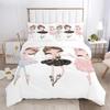 Cartoon Ballet Girl 3D Printed Bedding Set Duvet Covers Pillowcases Comforter Bedding Set Bedclothes Duvet Cover