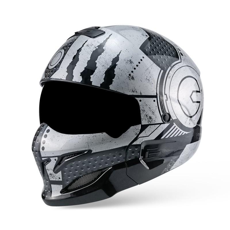 Vintage-Style Motorcycle Helmet With Bluetooth Support 3C Certified ABS Full Face Adults
