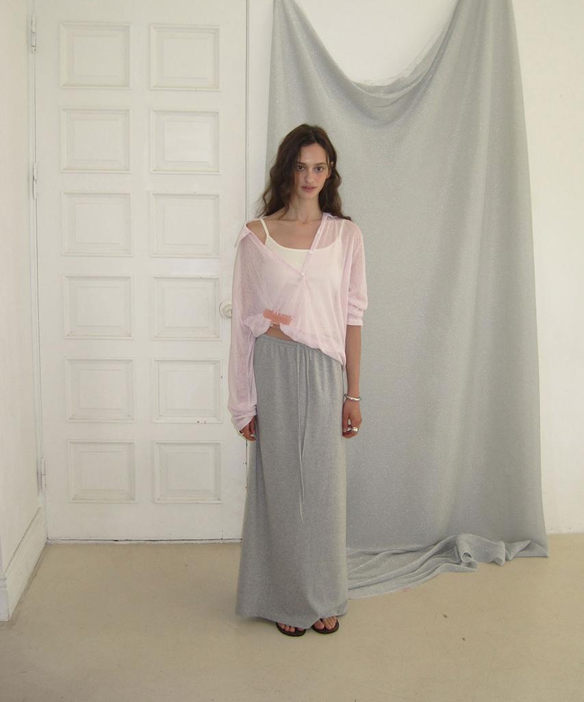 Eopaeleolakaibeu Veil Sheer Layered Knit - Pink