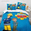 3D Print Cartoon Fireman Sam Bedding Set Duvet Cover With Pillowcase Single Double Twin Full Queen King Size