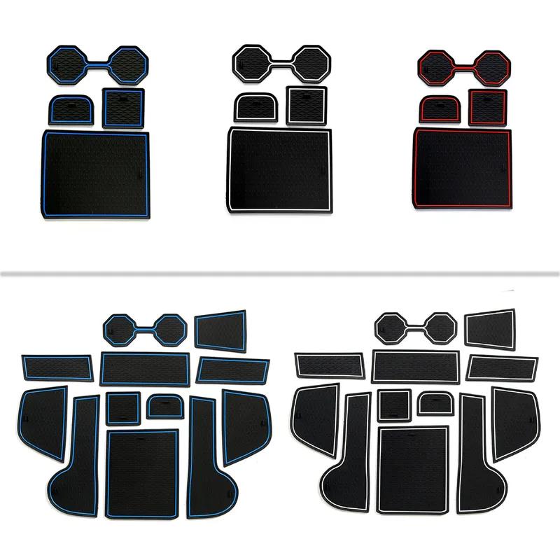 Anti-slip Gate Slot Mat Car Door Groove Cup Pad for VW Volkswagen POLO MK6 AW 2018 - Interior Accessories