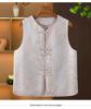 Elegant Jacquard Frog Button Vest for Middle-Aged and Elderly Mothers, Sleeveless, Versatile Spring Collection