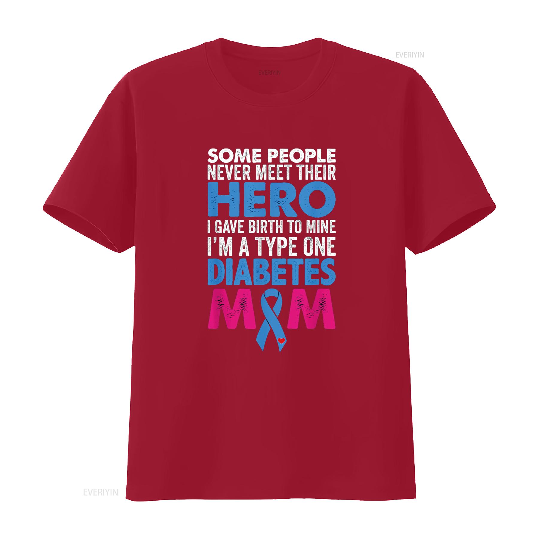 

Type 1 Diabetes Mom Mother T1D Diabetic Awareness Women T Shirt vintage Washed Versatile Stretched designer clothes graphic S