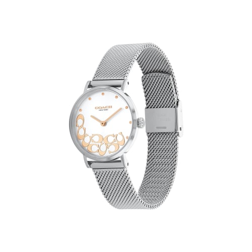 Coach Women's Perry Watch with Silver Dial and Mesh Strap (14503858) [Official Import]