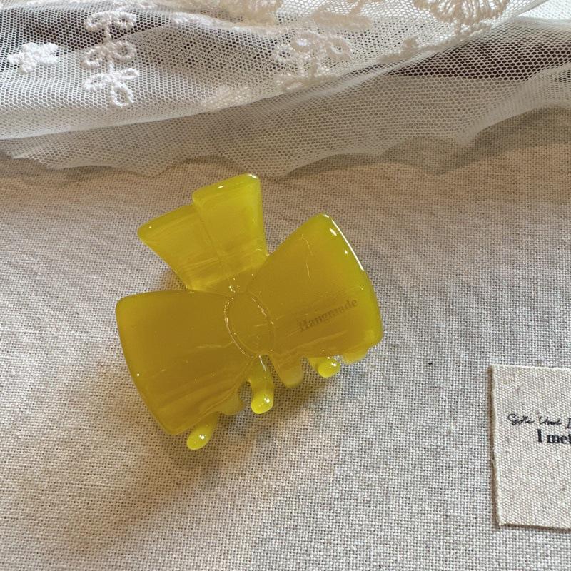 Sweet Colorful Bow Hair Claw – Korean Summer Acetate Hair Clip for Women