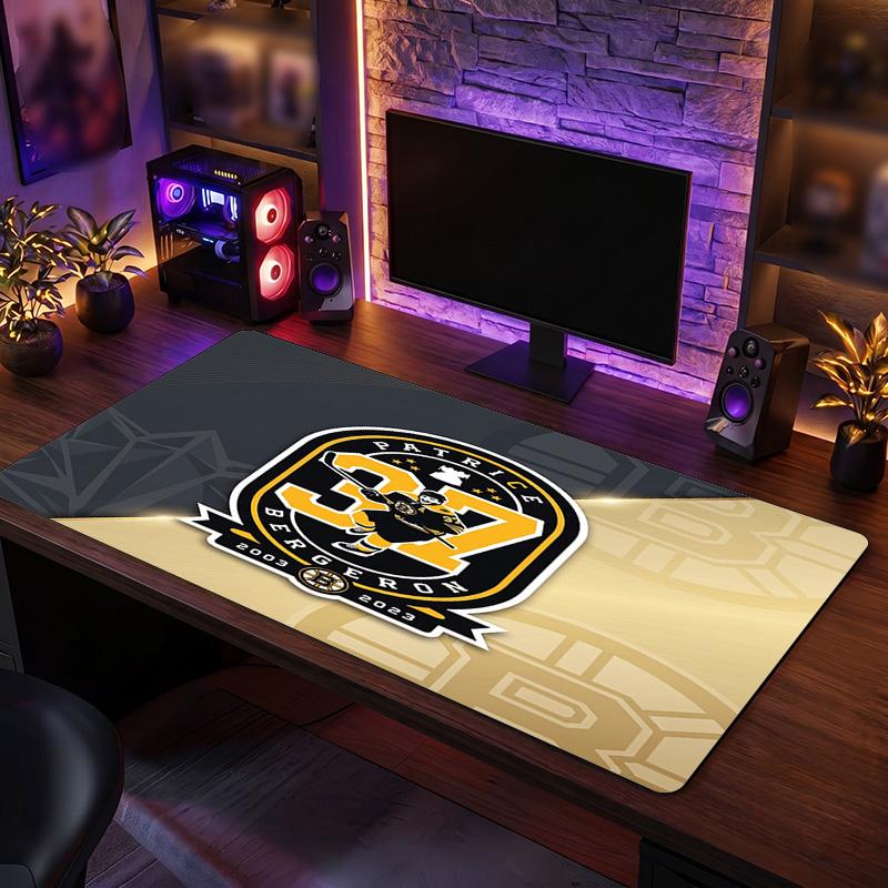 Boston Bruins Pattern Mousepad Anti?Slip Rubber Desk Pad For Gaming Working Desktop Decoration