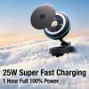 Qi2.2 25W Wireless Charger Cooling Magnetic Car Phone Holder 360° Rotatable Fast Charging for iPhone 17 16 15 Pro Max Stand