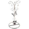 Glass Jewellery Holder Purple Butterfly/Flwrs/Crystl
