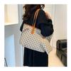Vintage High Aesthetic Tote Bag New Large Capacity Printed Shoulder Handbag Retro Casual Faux Leather Commuter Purse