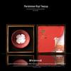 Palace Museum Ruyi Silver-Inlaid Persimmon Tea Cup and Bowl Gift Set for Friends or Teachers