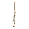 16.93in Rustic Metal Cowbell Built-in Metal Clapper Vintage Gold Wind Chime  Home Wall Hanging