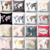 World Map Cartoon Decorative Cushion Set Decorative Pillowcase Sofa Room Bed Cushion Cover Home Decor