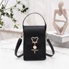 Cute pendant single shoulder crossbody mobile phone bag versatile fashion simple women's bag
