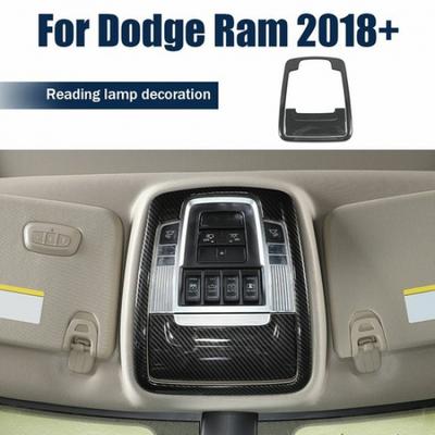 Carbon Fiber Roof Reading Light Lamp Cover Trim Frame For 2018+ Dodge Ram 1500