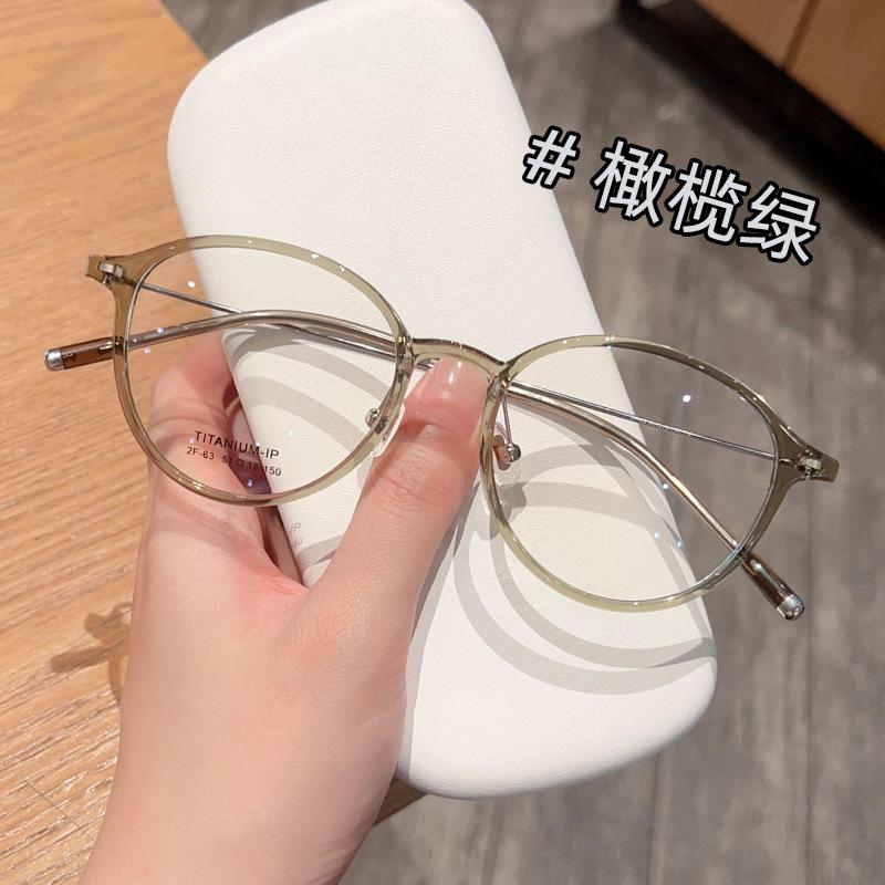 Trendy Retro Titanium Small Round Eyeglass Frame - Ultra-Light & High Prescription Compatible