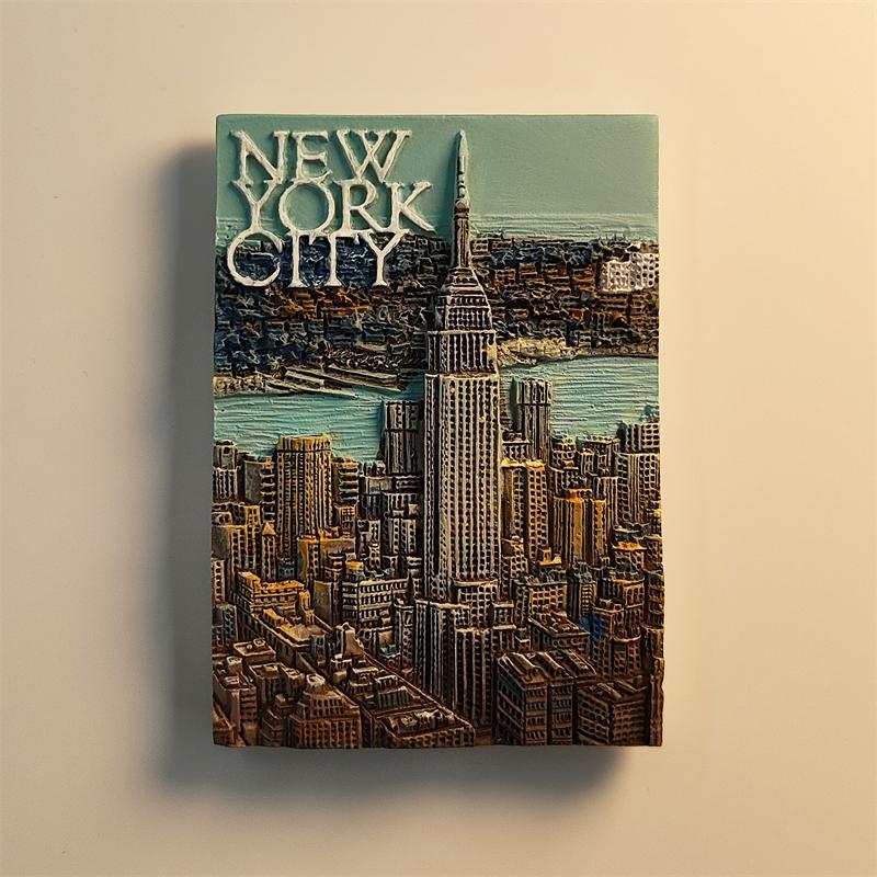 

America New York 3D Stereoscopic Crafts Travel commemoration decoration home funny magnet refrigerator magnets