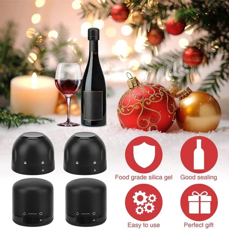1/2Pcs Home Vacuum Wine Bottle Stopper Drinkware Bar Accessories Straw Silicone Seal Cocktail Tools Cap Glass Straws Champagne