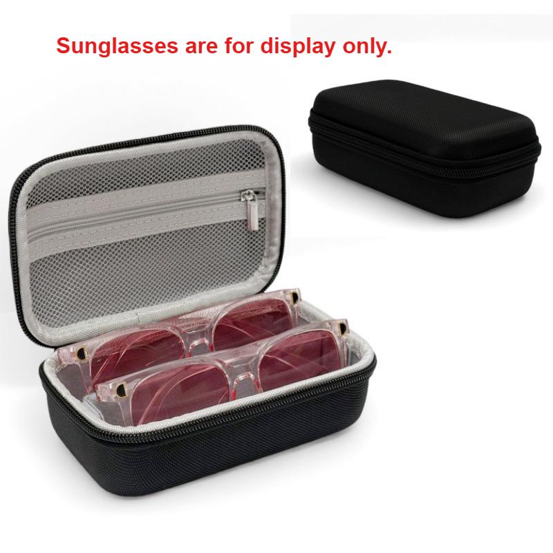 4-Slot Portable Sunglasses Storage Box Shockproof & Pressure Resistant Protective Case