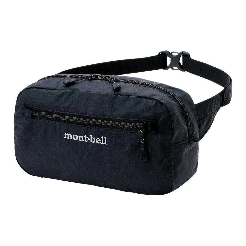 MONTBELL 2.5L Solid Nylon Polyurethane Belt Bag Medium Unisex Couple Black