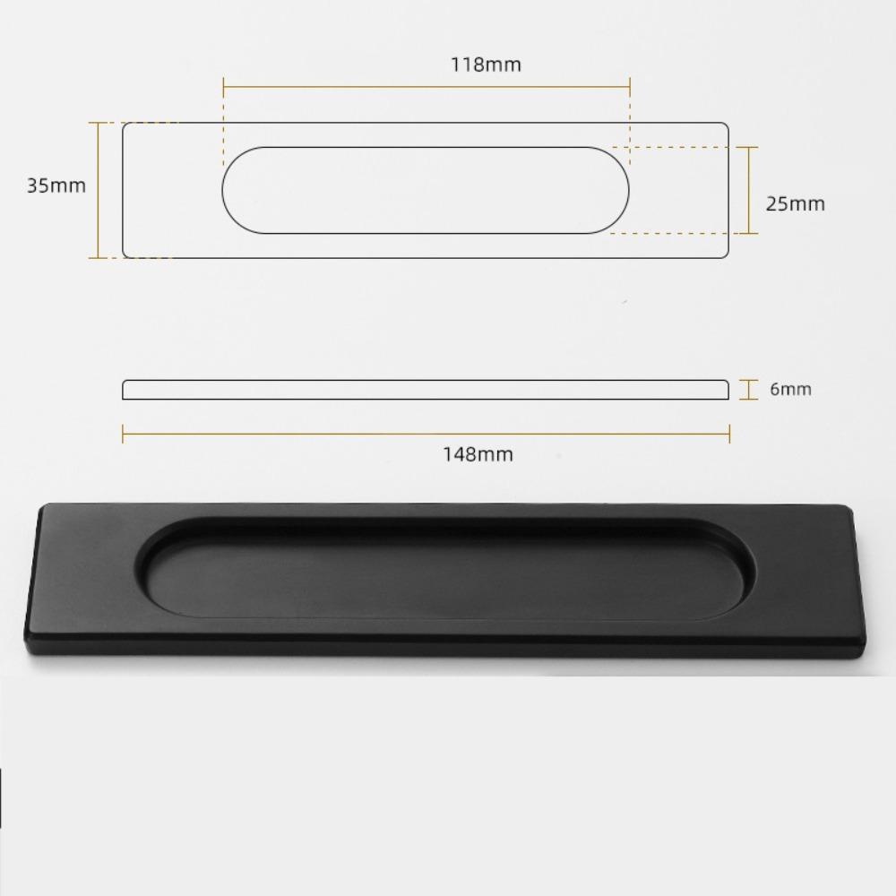Self-adhesive Sliding Door Handle Black Grey Gold Drawer Cabinet Handle  Furniture Hardware