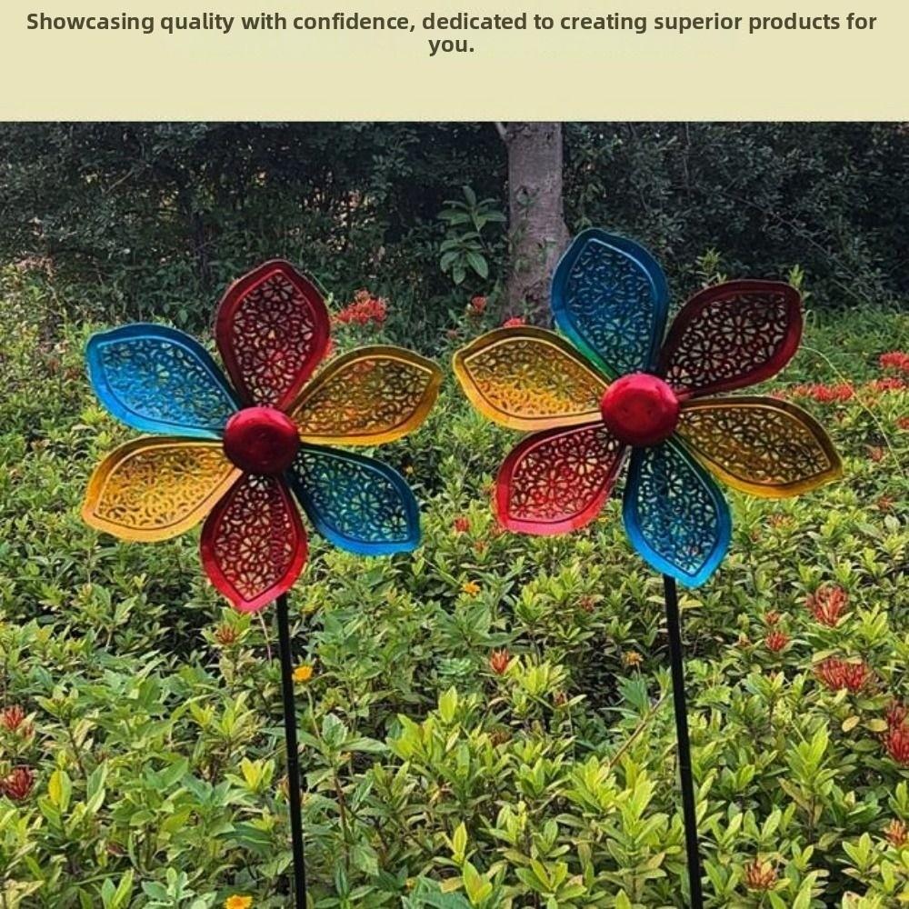 Multistyles Wind Spinner Metal Outdoor Rotating Courtyard Windmill