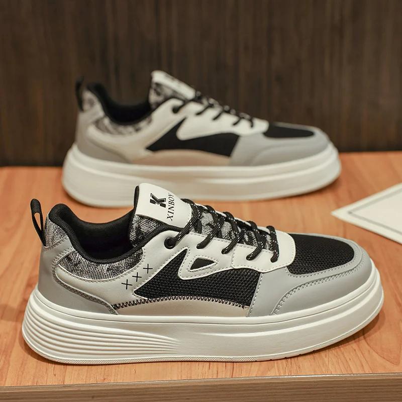 Mode Skateboard Ventilerande Herrskor Skor för Män Casual Sneaker Sport och Fritid Loafers Halkfria Vår och Höst Nya