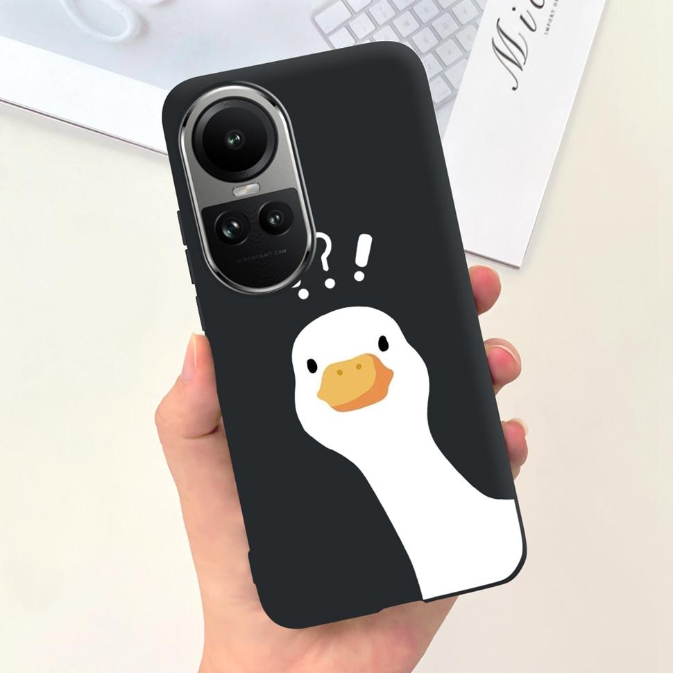 For Oppo Reno10 Case Luxury Colourful Painted Cover Soft Silicone Phone Case For Oppo Reno 10 Reno10 Pro 5G Back Cover Bumper