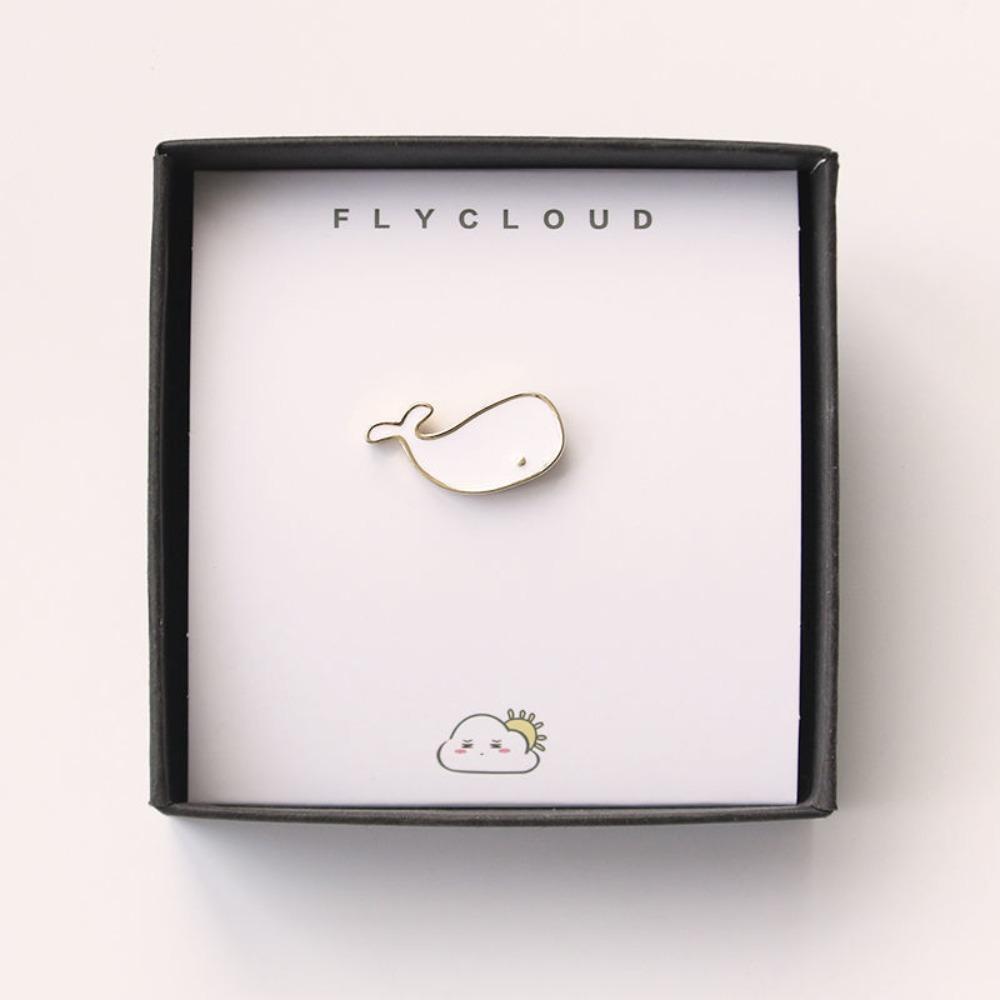 

Alloy Sirikit Kitiyakara Brooch Black White Whale Shark Brooch Creative Whale Brooches Pin Funeral білий