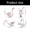 Artistic White Bird Model Decorative Miniature Figurine For Home Office Desktop Decors Or Garden Landscape Ornaments