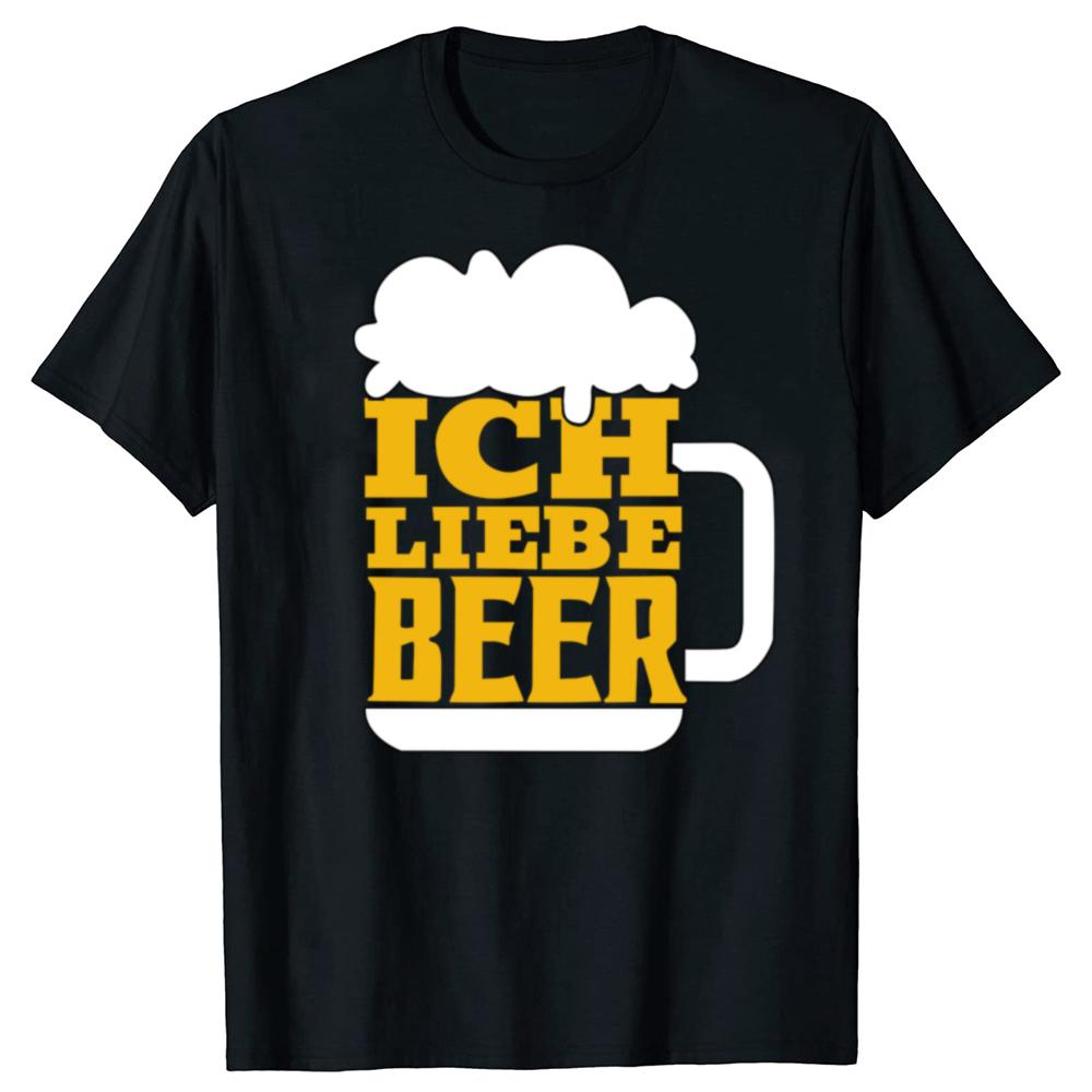 Oktoberfest Ich Love Beer Graphic T Shirts Men Clothing Funny German Bavarian Festival Drink T Shirt Female Tee Soft Casual Tops