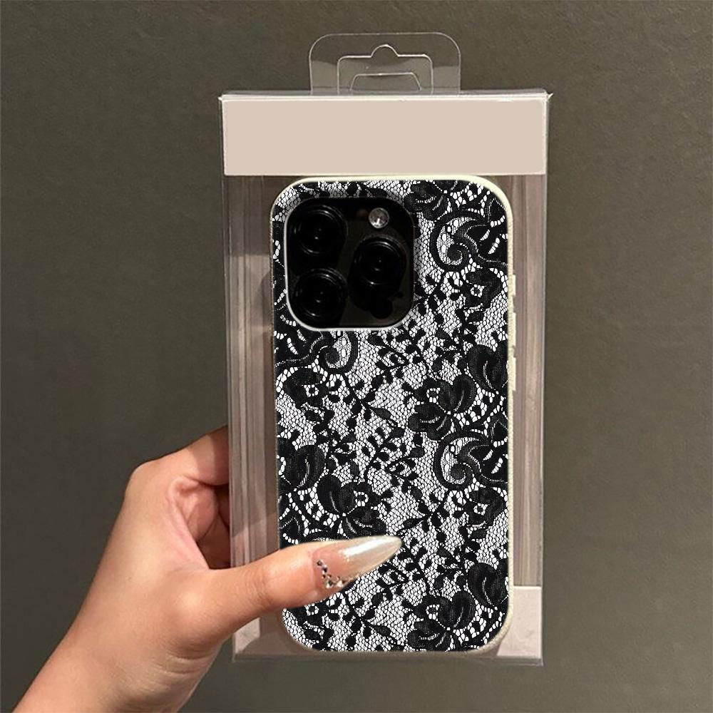 Enchanting Lace Phone Case For IPhone 17 14 16 15 12 11 Pro Max 13 17 Plus Soft Silcone Cover Funda