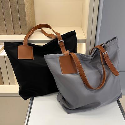 College-Stil Oxford-Stoff Umhängetasche Damen Große Kapazität Lässige Tragetasche Tragbare Einkaufstasche