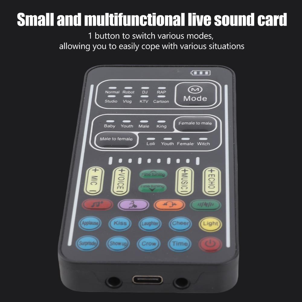 16 Modes I9 Voice Changer Set 8 Voice Sound Changer  For Game Anchor Recording Computer
