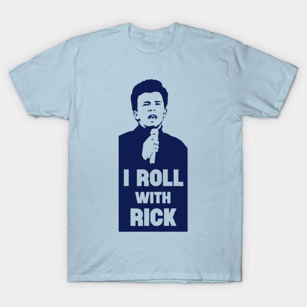 Asian Size Men Black Print T-shirt Rickrolled. No-Cut Print Cotton Tshirt 3XL