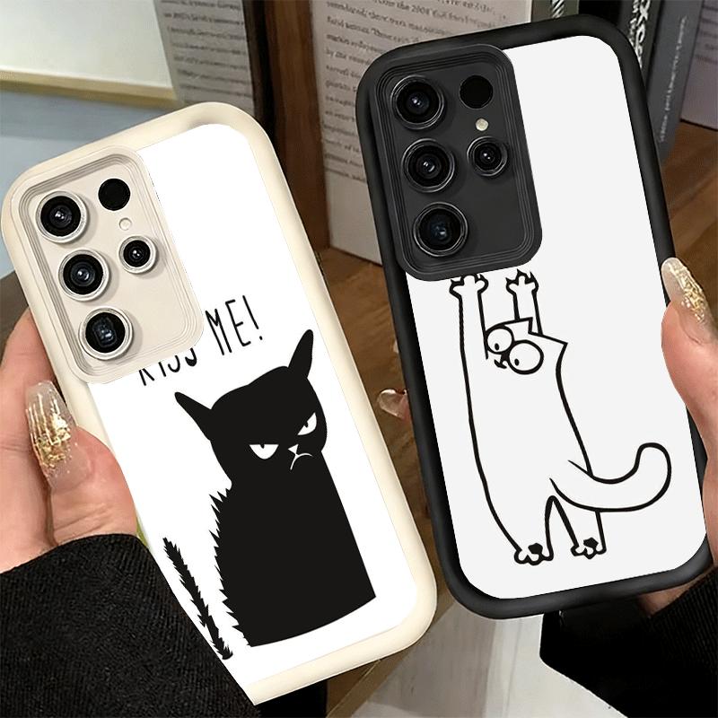 Phone Case for Samsung Galaxy S26 S25 Ultra S24 FE Cat Footprint Funny Scratch Paw Cute Shell S23 Plus S22 + S21 S20 5G Soft Sil