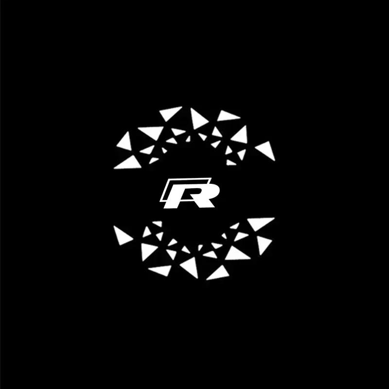 

2026 Hot Sticker 2Pcs LED Car Door Welcome Light Logo Courtesy Projector Lamp for VOLKSWAGEN VW Rline Golf Tiguan POLO BORA Pass