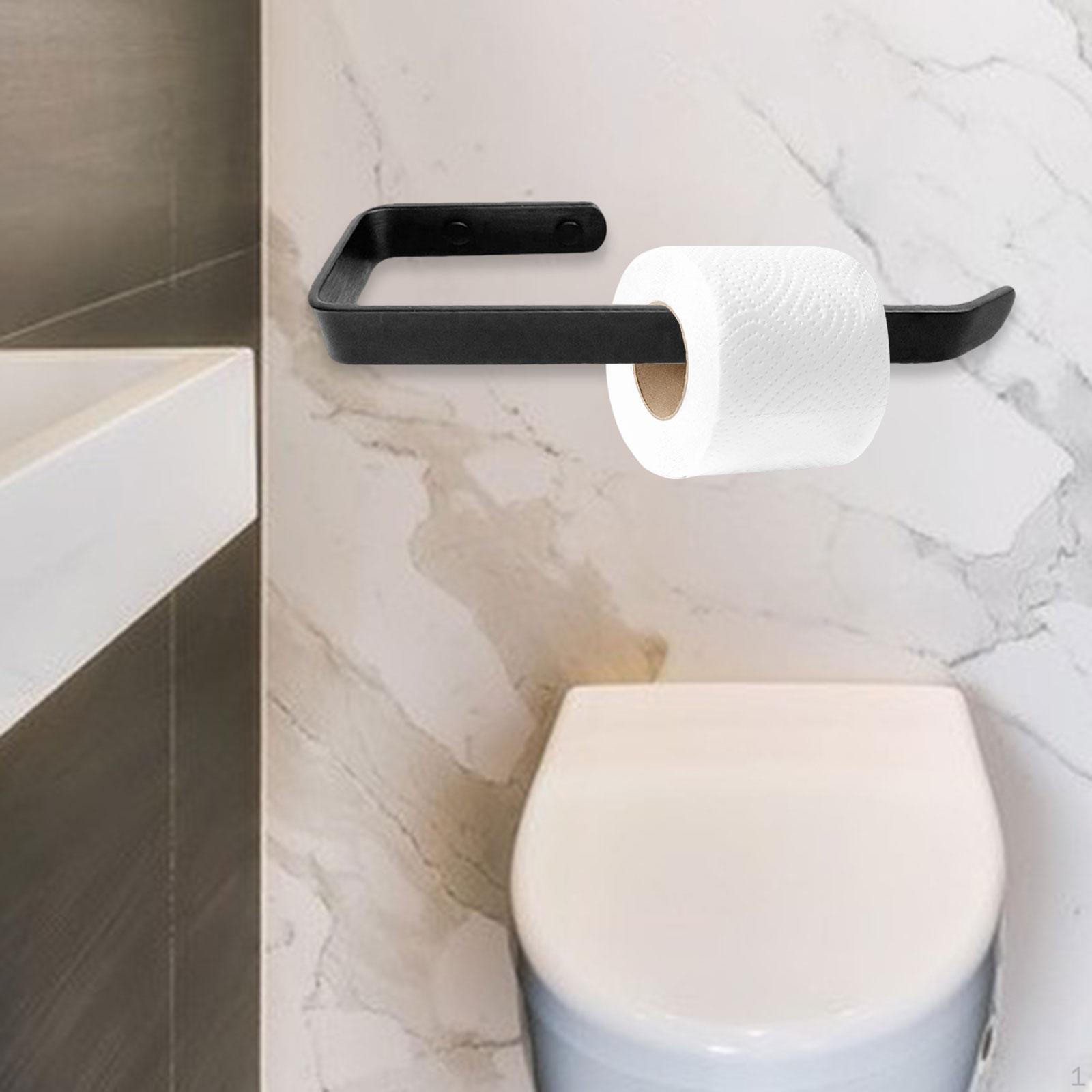 

Bathroom Aluminum Hand Towel Ring Holder Kitchen Paper Roll Multifunctional Rail чорний