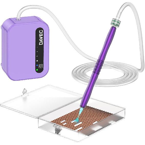 Diamond Art Painting Pen, 1500mAh Rechargebale Vacuum Diamond Art Pen Kits for Adults with USB Charge, Electric Diamond Art Accessories Tools with