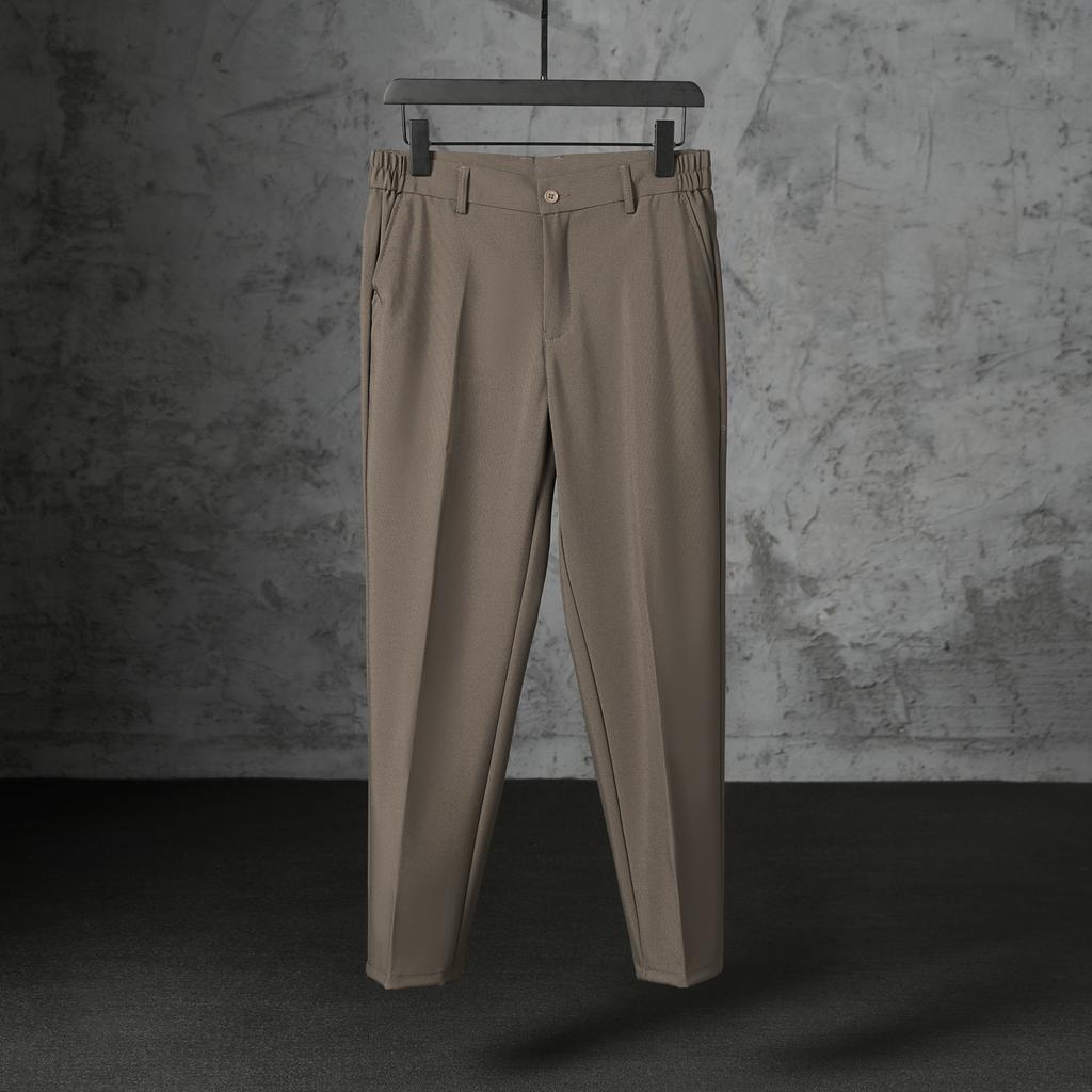 Autumn and summer thin drape casual pants men's business light dress men's suit pants slim long pants