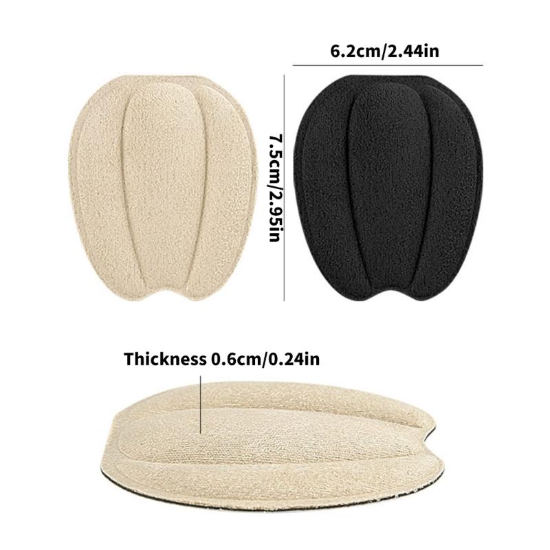 10Pcs Soft Sponge Adhesive Shoe Inserts Anti Slip High Cushion Forefoot Pad for Sneakers High Heel and Leather Shoe