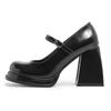 Spot Thick-heeled Small Leather Shoes Heightening Single Shoes, New Temperament Leather French High-heeled Mary Jane Shoes In Autumn 2025