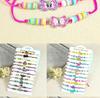 Hot-Selling Cartoon Beaded Bracelet Set: Colorful Unicorn, Butterfly, and Dinosaur Designs for Kids with Polymer Clay Flowers