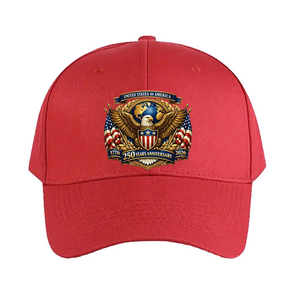 USA Th Anniversary Patriotic Eagle Woman Man Baseball Cap Adult Adjustable with Curved Brim Hiking Fishing Hat