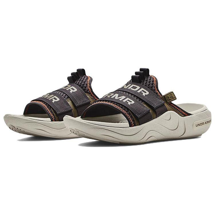 Under Armour Alpha Dämpfung Bequeme EVA Gummi Sohle Pantoletten Unisex Sandalen Khaki 3025051-100