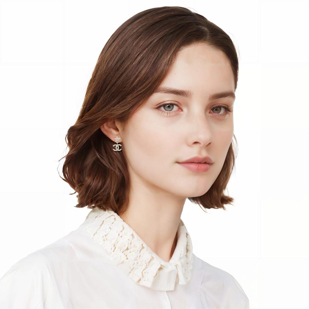 CHANEL Metal, Crystal, Semi Precious Stone Earrings Women's Gold ABB278-B13552-NQ106